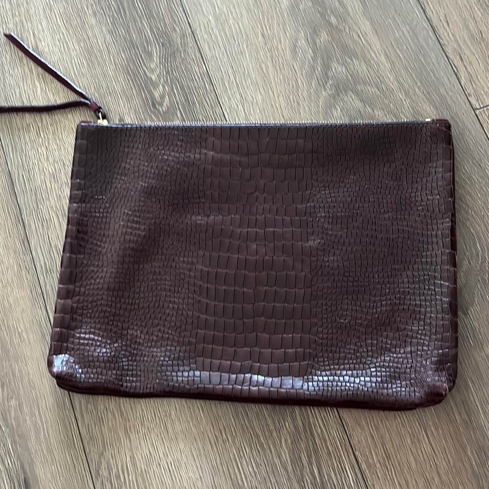 Banana Republic clutch genuine leather/ suede - Picture 1 of 4